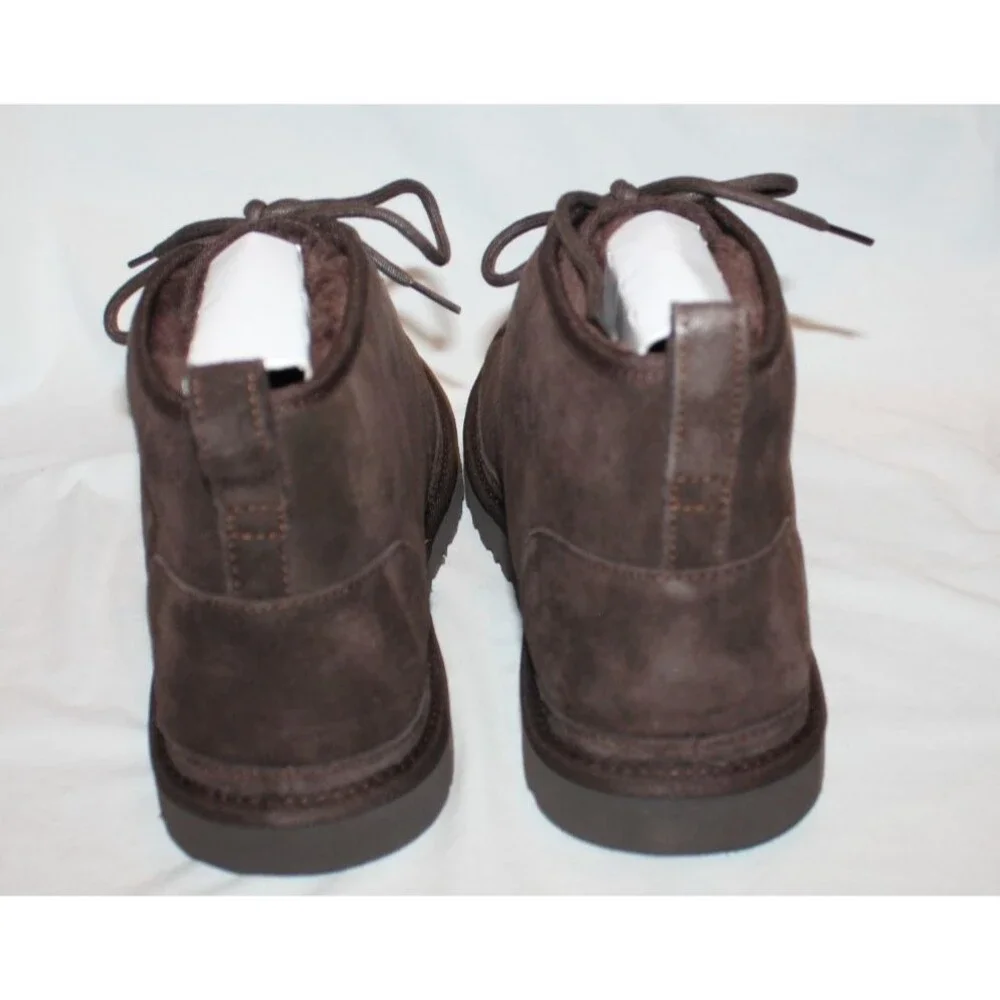 NIB UGG MEN'S NEUMEL SUEDE SHEARLING LINED CHUKKA BOOTS DDC BROWN 17